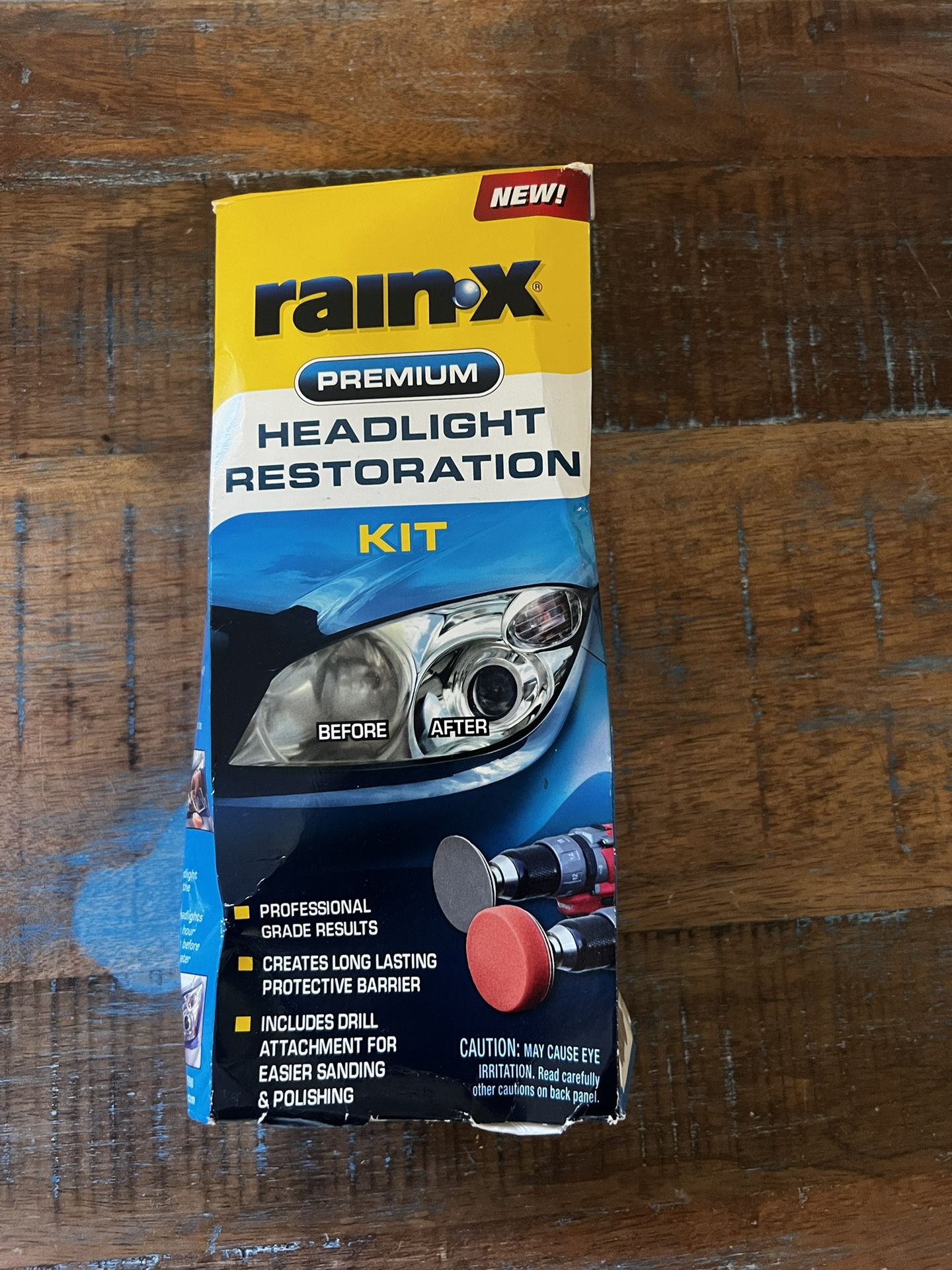 Rain-X Premium Headlight Restoration Kit (Drill Attachment) NEW