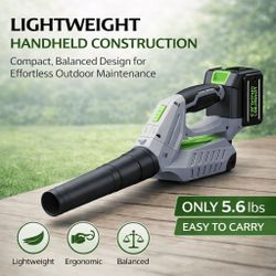 Electric Leaf Blower Cordless, 900,000 RPM, 2 x 4.0Ah Batteries & Charger, Handheld Leaf Blowers for Lawn Care, 5 Speed Mode, Portable Lightweight Gra