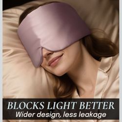 New Zenssia Satin Sleep Mask for Women and Men, Light Plum