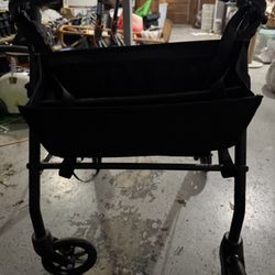 Foldable Portable Seat With Wheels & Storage – Lightweight Mobility Aid