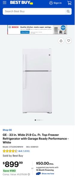 White Top-Freezer Refrigerator