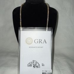 3 MM Moissanite Gold Plated Chain