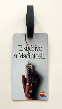 Vintage McIntosh Apple Computer Luggage Tag