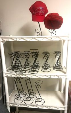 Black iron hat stands