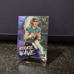 2021 Panini Playoff Trevor Lawrence Rookie Wave Blue Prizm