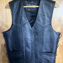 Leather Vest  Large 