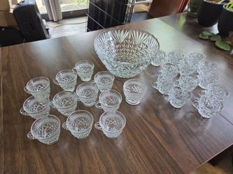 25 piece punchbowl and cups set
