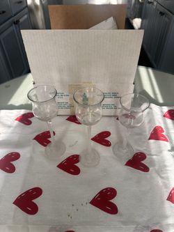 Vintage crystal cordial glasses