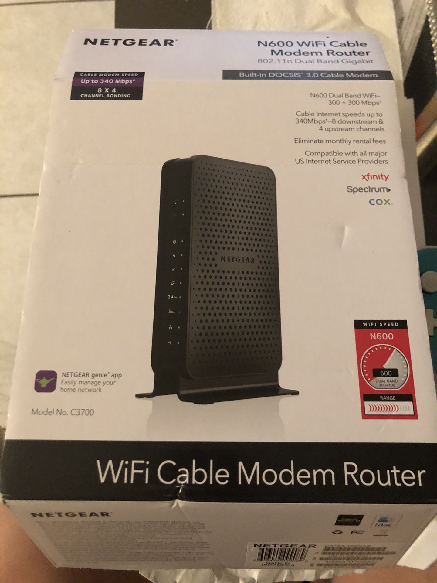 No negotiable price-WiFi cable modem router Netgear N600. Xfinity