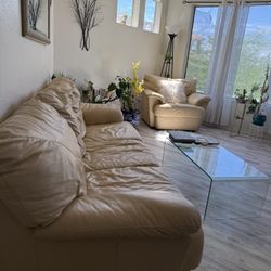Macy*s Leather Sofa & Lounge Set