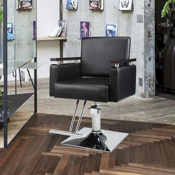 Barber chair, Swivel Hydraulic Beauty Salon Chair W/Wood Arm,NEW