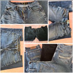 New 4pc Men’s Jeans Cody James Ariat  32-30 32 Denim Jeans Straight Leg Western Jeans New Mint