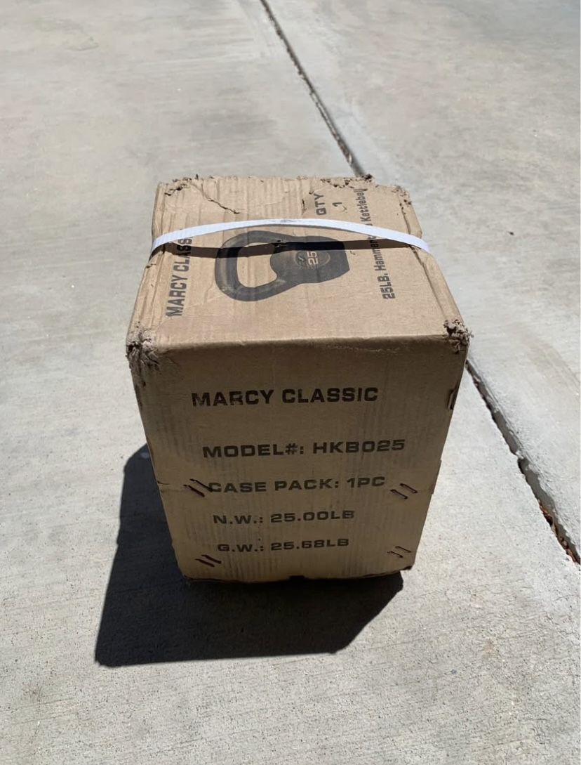 New Marcy Classic Hammertone 25lb Kettlebell Weight