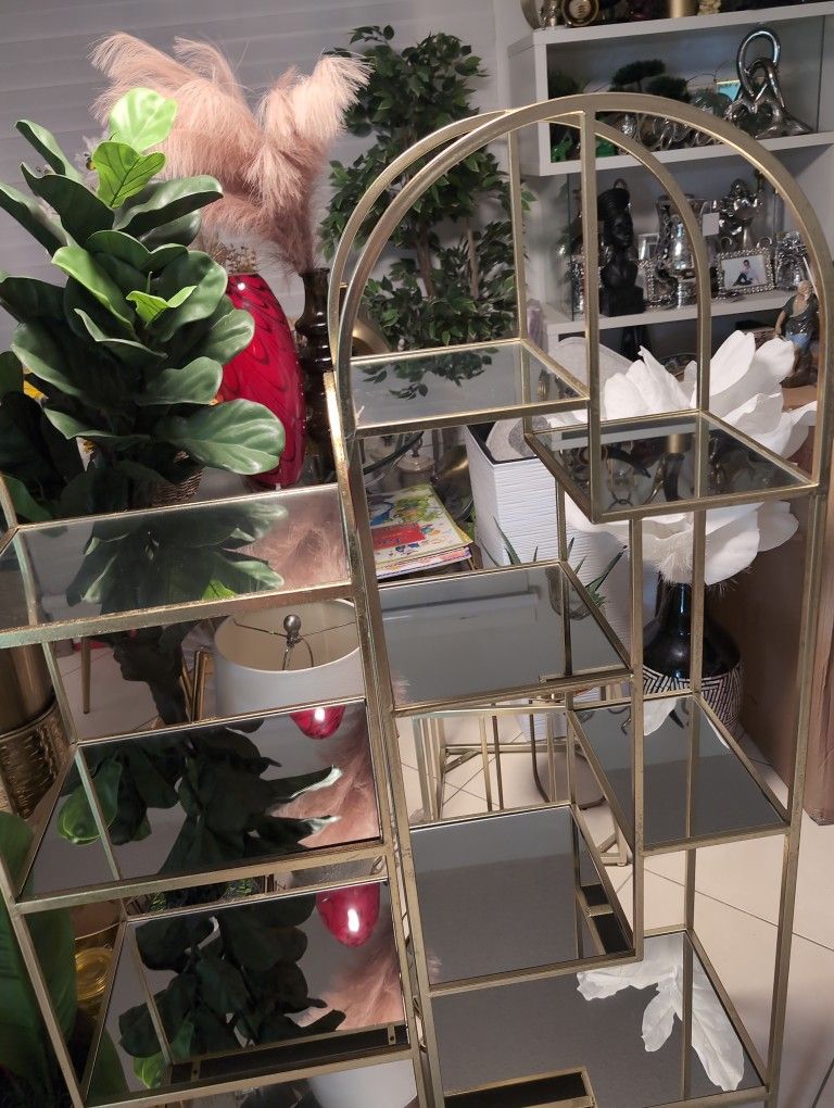 Two Metal Cabinet with Mirrored Tops .Sold Together Or Separately .New!