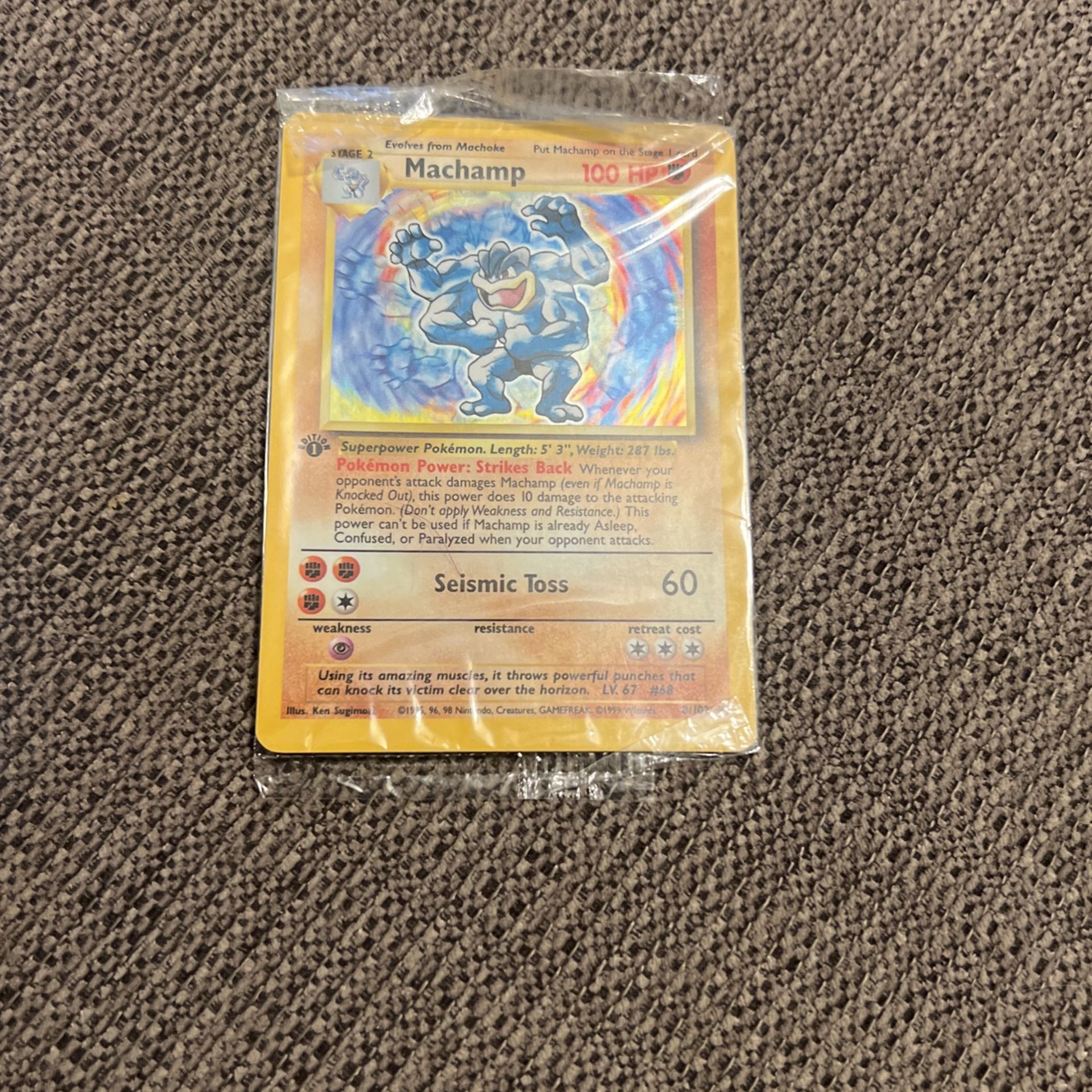 1st Edition Machamp In Factory Plastic