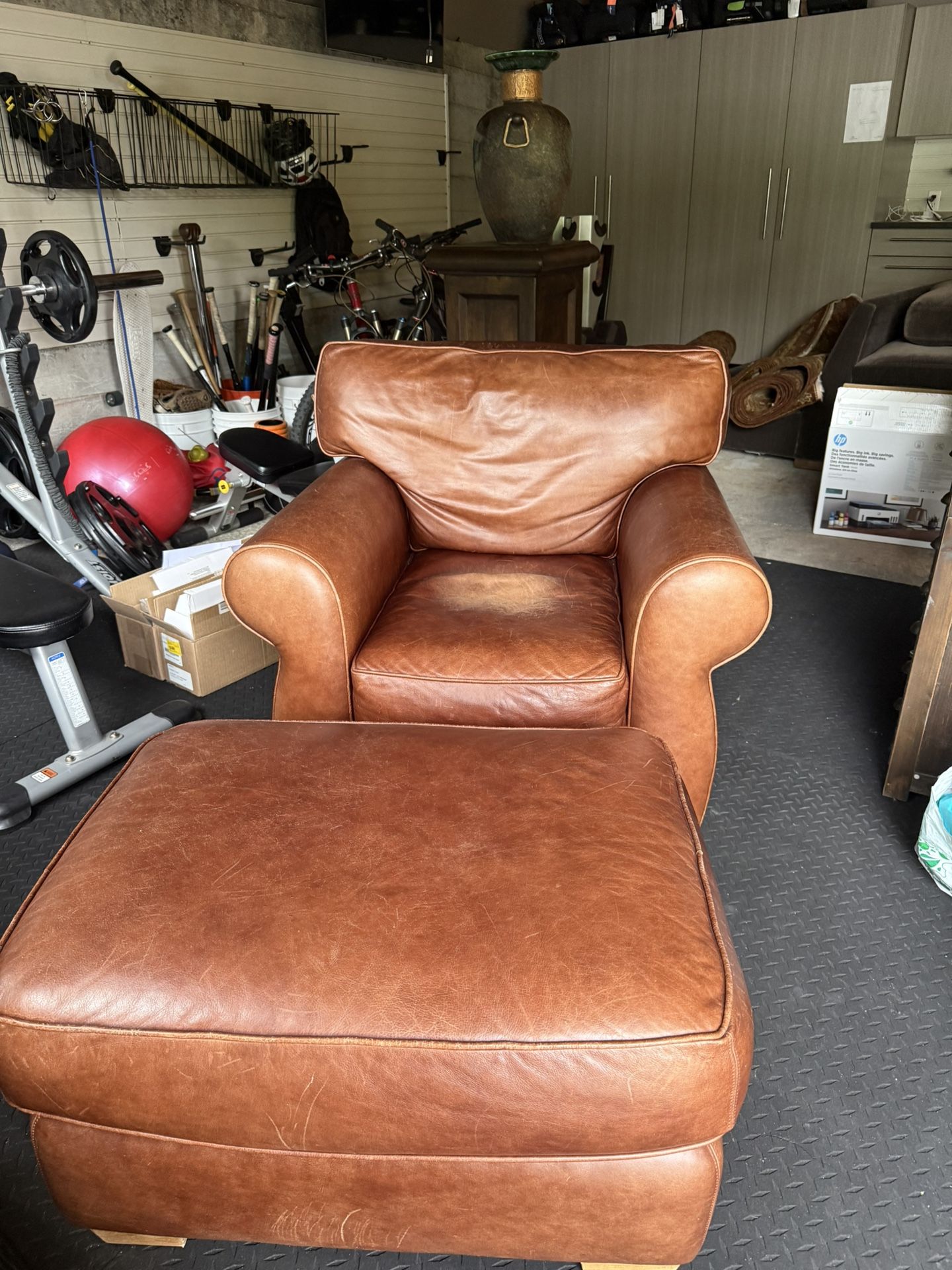 Comfy Rustic Leather Chair