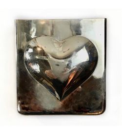 National Gallery of Art Flower Vase Silver Heart