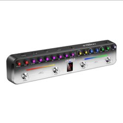 JAMELO Multi Effects Guitar Bass Pedal with 8 AMP and 8 CAB IR Models, Reverb, Delay, Boost, Mod, 40 Editable Presets, IR Import, Bluetooth & OTG Reco