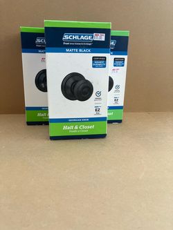 Schlage Matte Black Georgian style