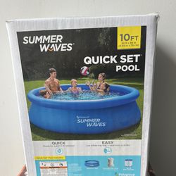 Summer Waves 10ft Quick Set Ring Pool with 600 GPH Filter Pump