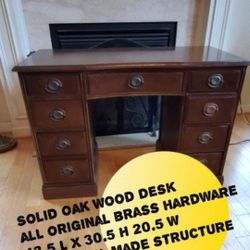 Oak Desk Heavy Well Made