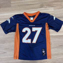 Denver Broncos Knowshon Moreno #27 Reebok Players Football Jersey Medium 10-12