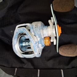 Blue Camo Baitcaster Reel