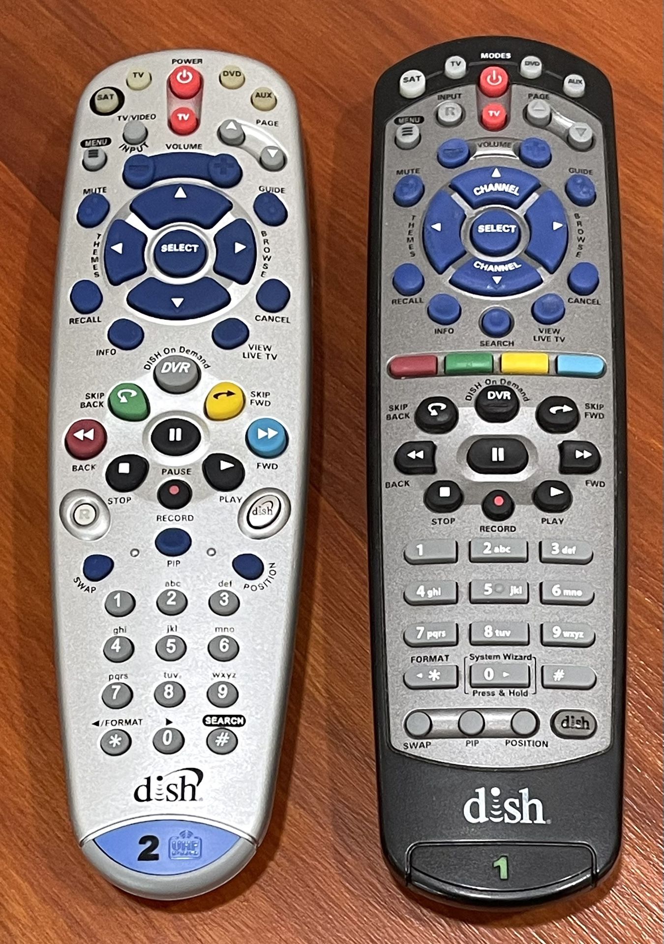 1 - Genuine Dish 189460 Remote Control AND 1 - Dish Network 180546 EchoStar Remote Control