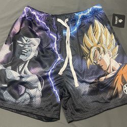 Men’s Darc Sport Frieza & Goku Dragon Ball Z Shorts Mesh Basketball Shorts - Size Medium