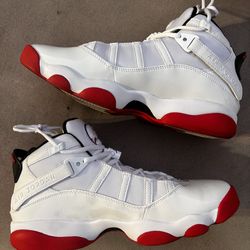 Jordan 6 Rings White and  Red