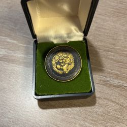 Gold Plated Sterling Silver Dragon Brooch Pin