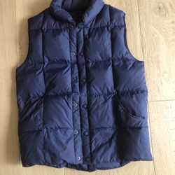 mens down vest, size M