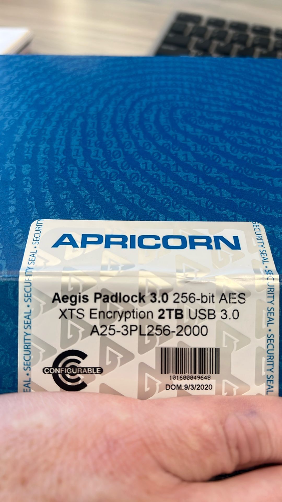 Aegis Padlock 3.0 Unicorn cold storage 2TB