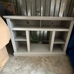 TV Console with shelves for TVs up to a 50" Dove Gray 