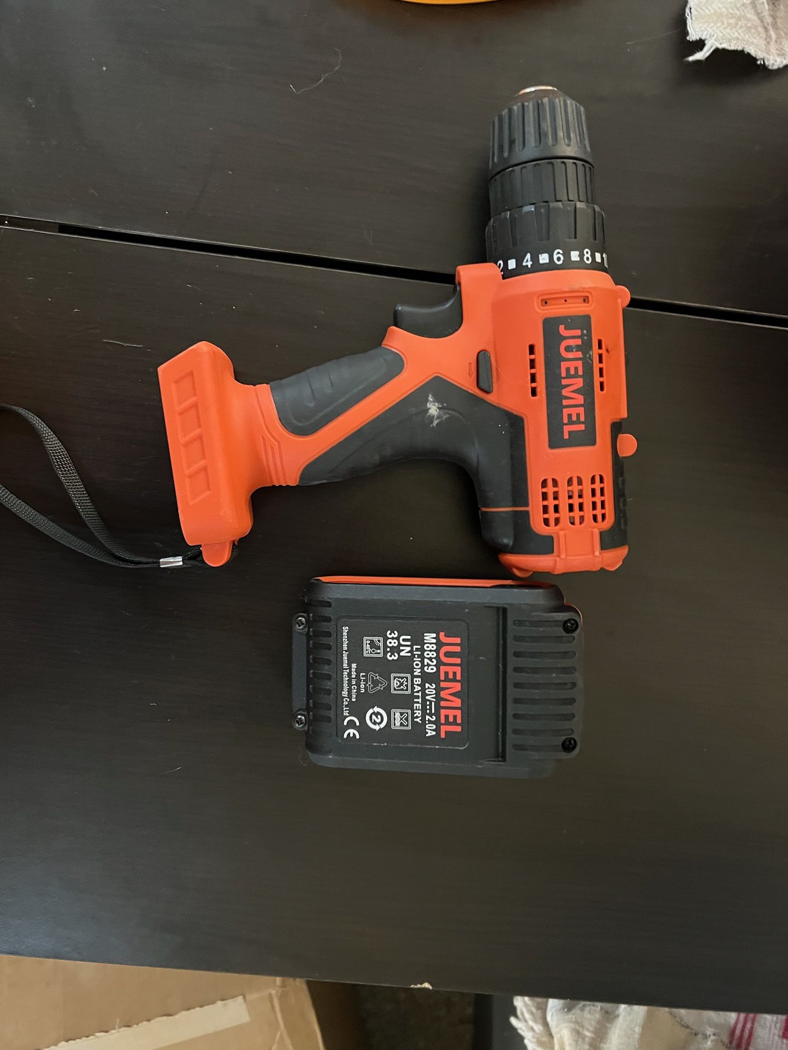 JUEMEL M8829 20V Cordless Drill with Lithium-Ion Battery NO CHARGER INCLUDED