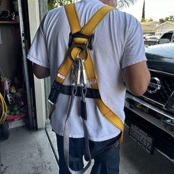 NEW/NEED GONE Falltech Full Body Harness And Restraint Lanyard 