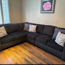 Sofa Sectional Gray Charcoal 