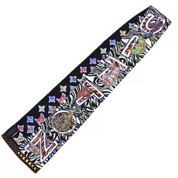 LOUISVUITTON Scarf Silk Twilly Bandeau ABC Zebra Black M76105 authentic  New Never Used 