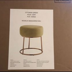 Green  Vanity Ottoman Chair