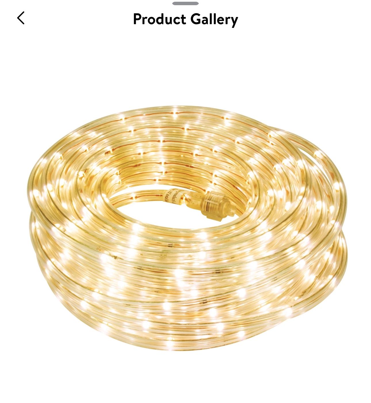 48* LED Rope Lights ADVANCED LEDS LAST UP TO 50,000 HOURS CONNECT UP TO 4 ROPES; UP TO 192 FEET (58.5-M> POWER CORD, MOUNTING HARDWARE & INSTRUCTIONS 