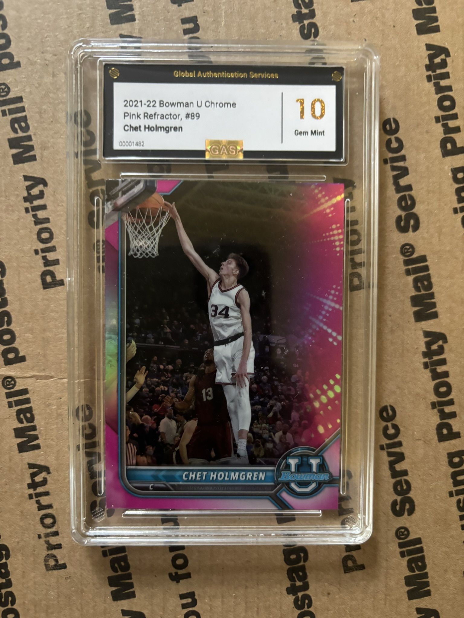 NBA Champion Chet Holmgren 2021-2022 Bowman Pink Refractor