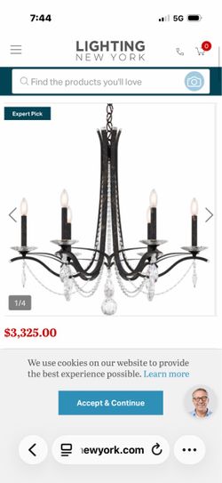 Channel crystal chandelier
