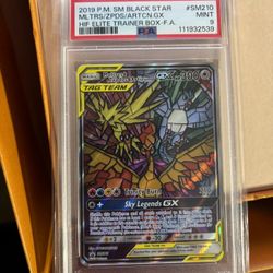 Moltres Zapdos Moltres Stained Glass PSA 9