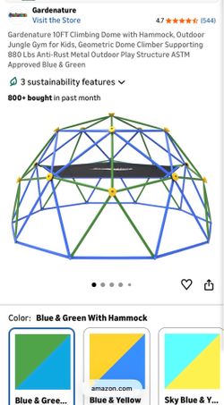 Gardenature 10FT Climbing Dome with Hammock