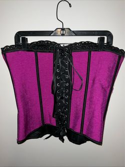 Women's Purple Lace-Up Corset Top - SIZE Large