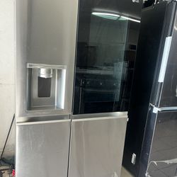 Refrigerator Steeinle Stee In Good  👍 Scratch In 