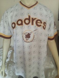 Retro San Diego Padres Swinging Friar logo Jersey Shirt Men Large