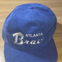 Vintage 1992 Atlanta Braves Corduroy Snapback Hat