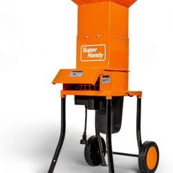 SuperHandy Electric Leaf Mulcher Shredder - Steel Construction, 15-AMP 120V AC Motor, 11" Cutting Blades - .5" Capacity for Leaves, Grass & Yard Clipp