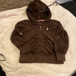 Girls Kids Juicy Couture Hooded Zip Up Jacket Size 4